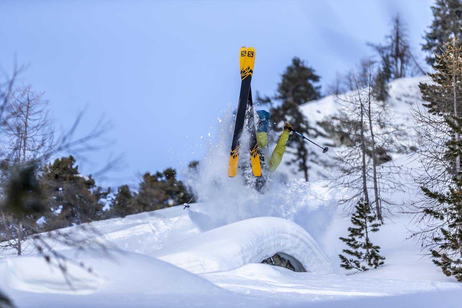 Gaëtan Gaudissard - Back Flip - Fôret du Fornet - Val d'Isère - Salomon - Ski - Hors Piste