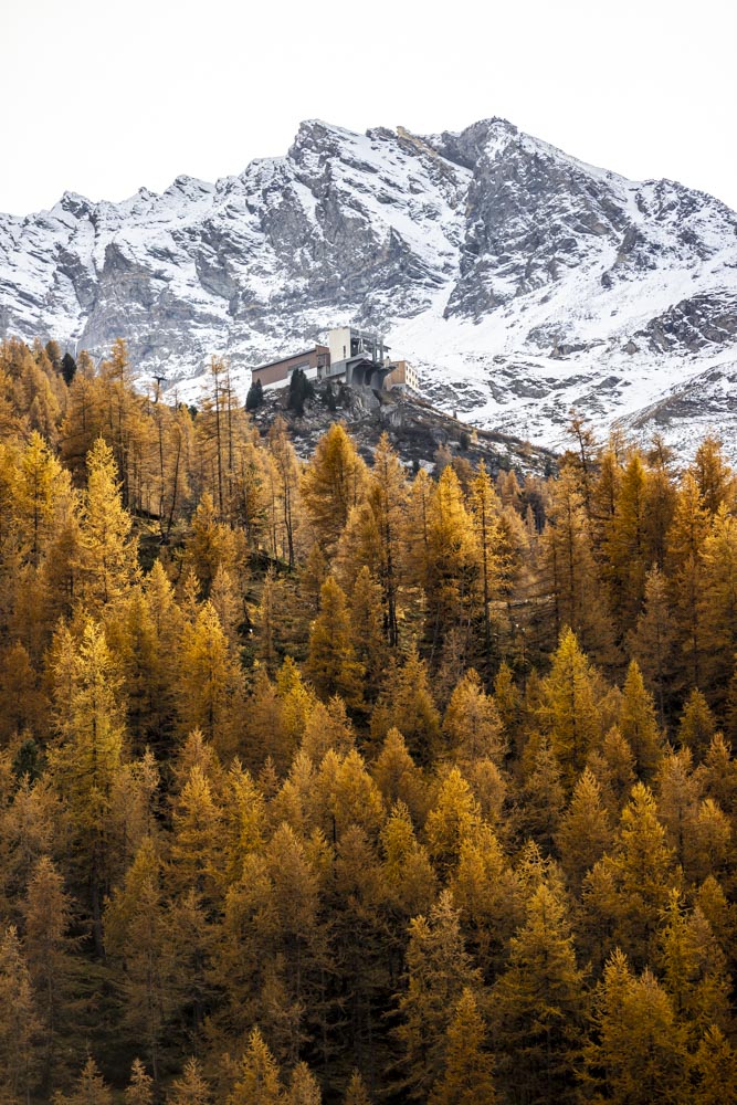 Fornet Cable Car - Fall Colors - First Snow - Ocher - Val d'IsÃ¨re